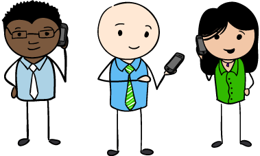 Three people
