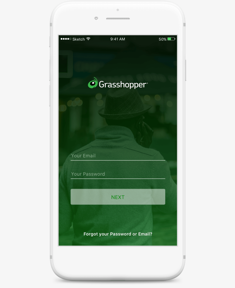 Grasshopper mobile app screenshot
