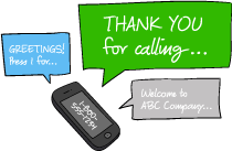 Custom main greeting