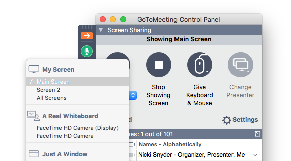 Gotomeeting Share Screen Control