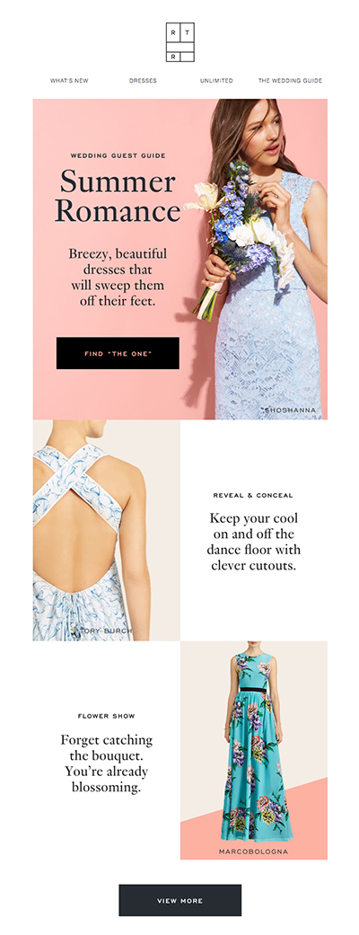 rent the runway newsletter