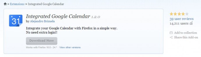 Google Chrome Integrated Google Calendar Extension 