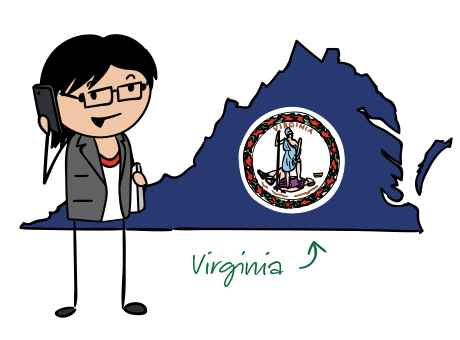 Virginia phone number map