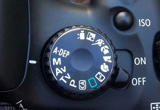 dslr photography program dial