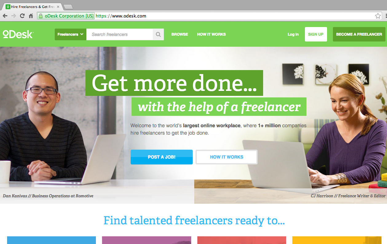 More done. Odesk. How to become freelancer. It job freelance help.