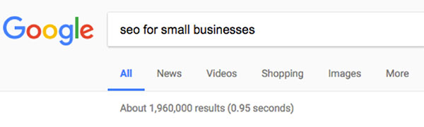 seo for small business search results