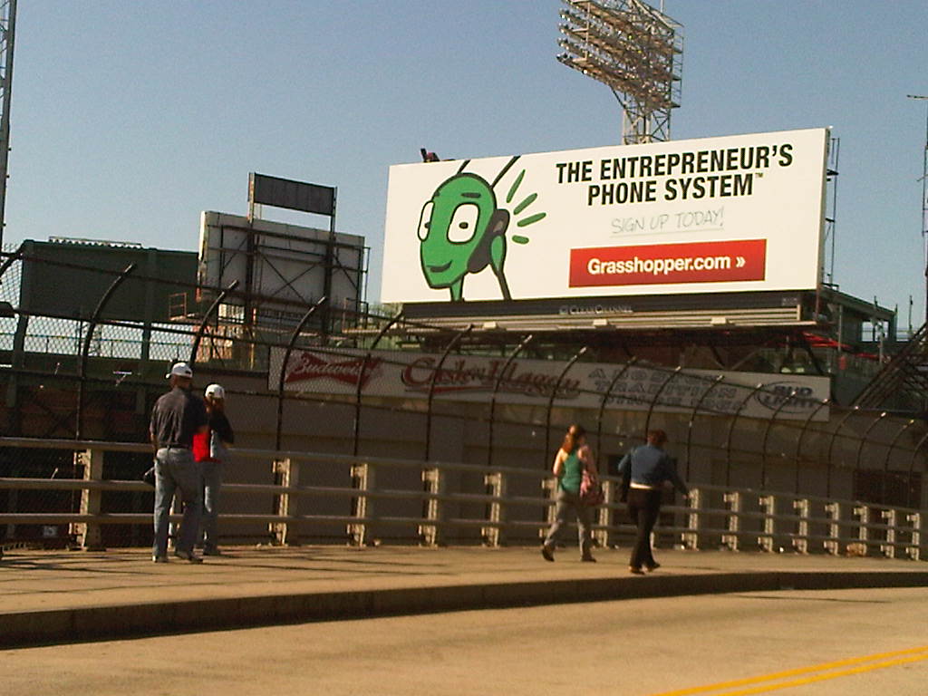 The Grasshopper billboard at Fenway Park