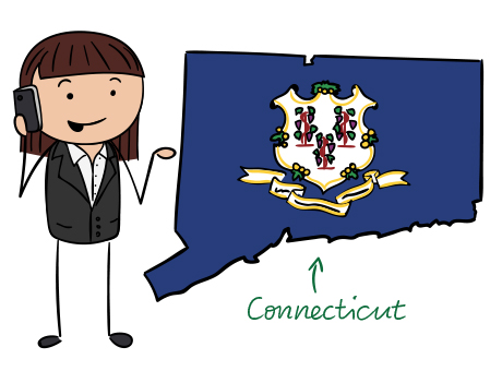 Connecticut phone number map