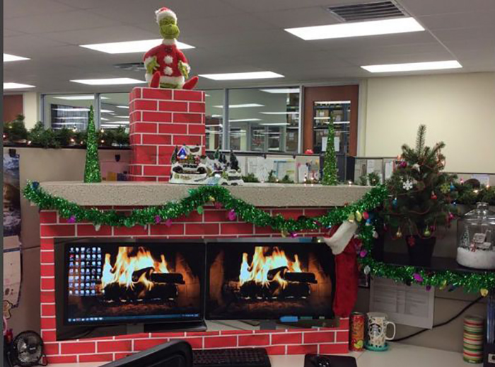 grinch fireplace