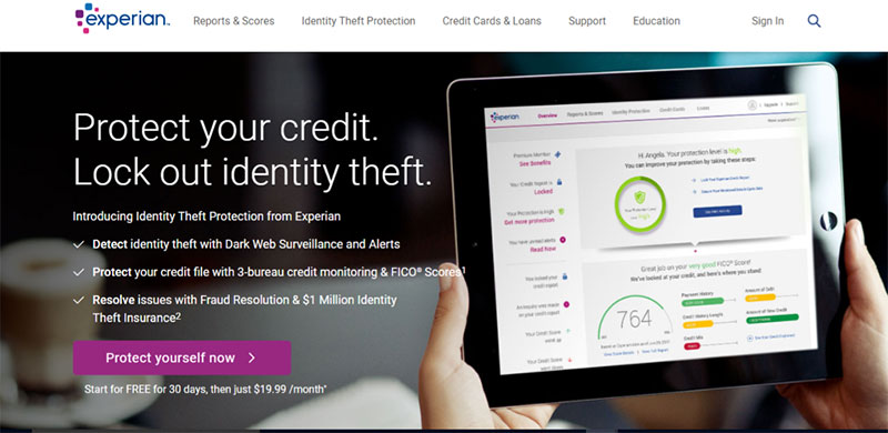 experian landing page