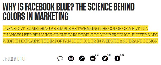 Science Behind Facebook Choosing a Blue Color