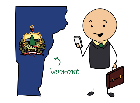 Vermont phone number map