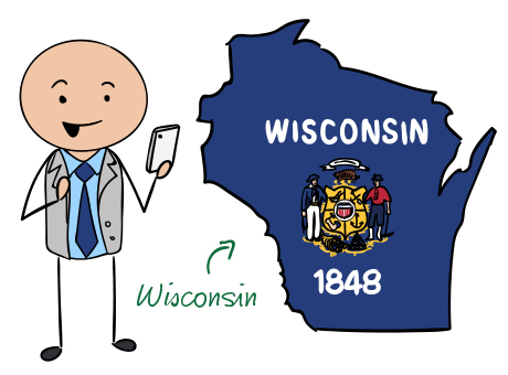 Wisconsin phone number map