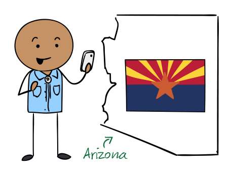 Arizona phone number map
