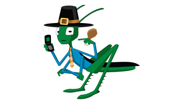Happy Thanksgiving with GARY the Grasshopper