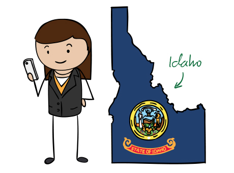 Idaho phone number map