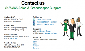 Contact Grasshopper 24/7/365
