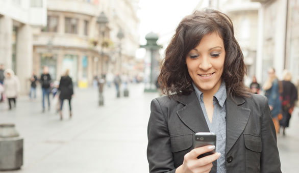 Entrepreneur Woman Working with her Mobile Phone