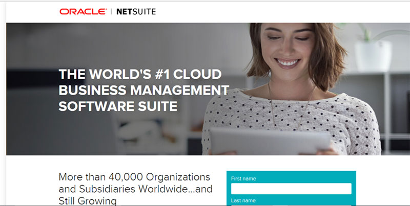 netsuite landing page