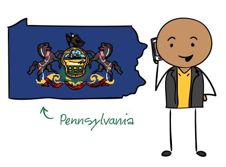 Pennsylvania phone number map