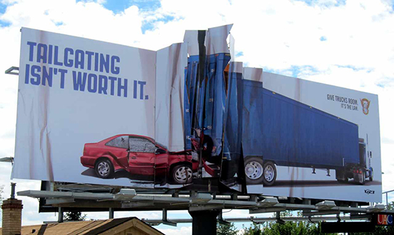 Tailgating billboard