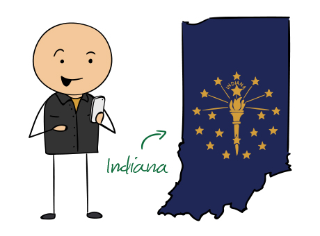 Indiana phone number map